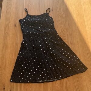 4/$20 Polka Dot Kids Dress 10 yr old- Black and White